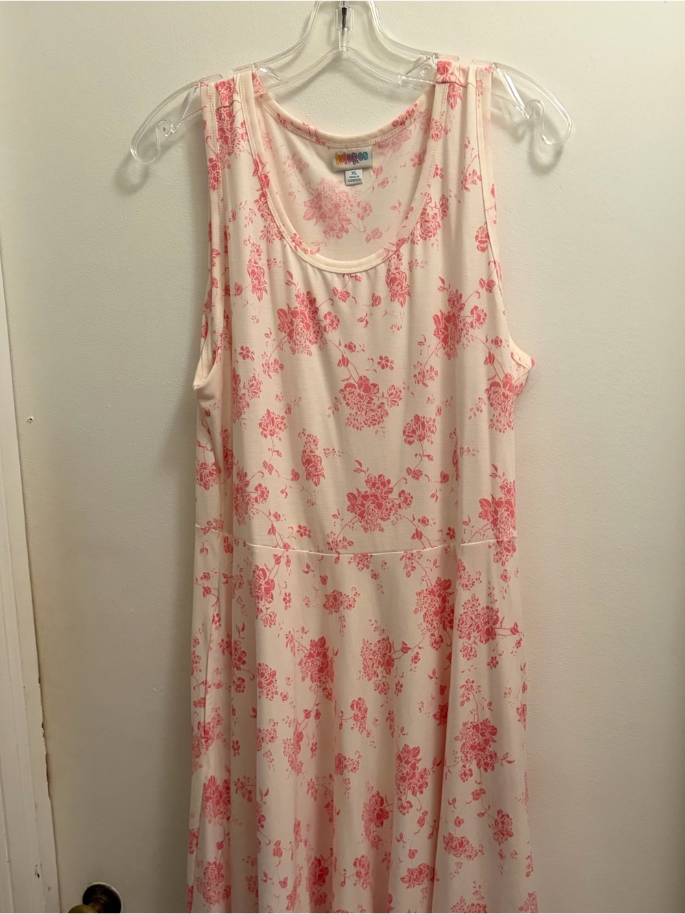 LulaRoe pink and cream Nicki XL. NWOT.